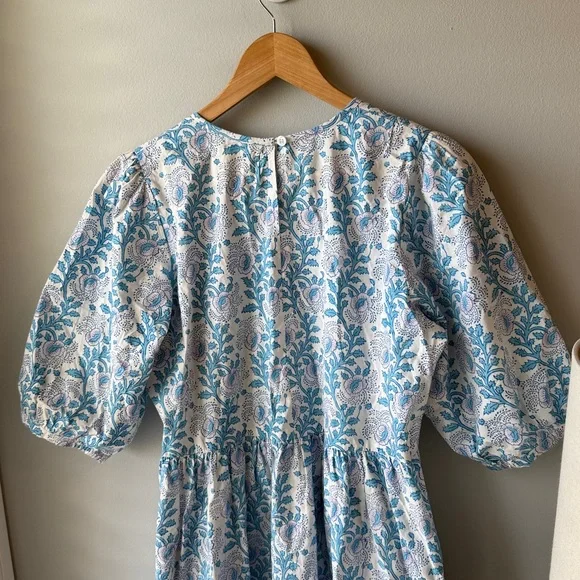SZ BLOCKPRINTS Tuckernuck Lavender and Cornflower Blue Gaia Dress - Picture 12 of 14